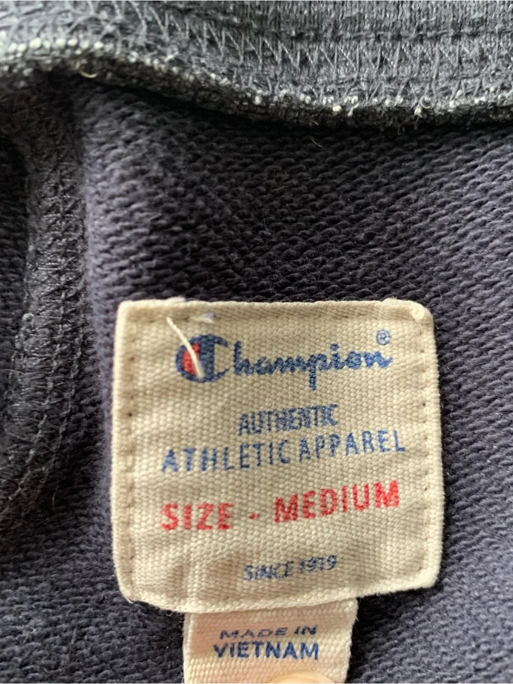 Champion Navy Athletic Shorts with White Drawstring